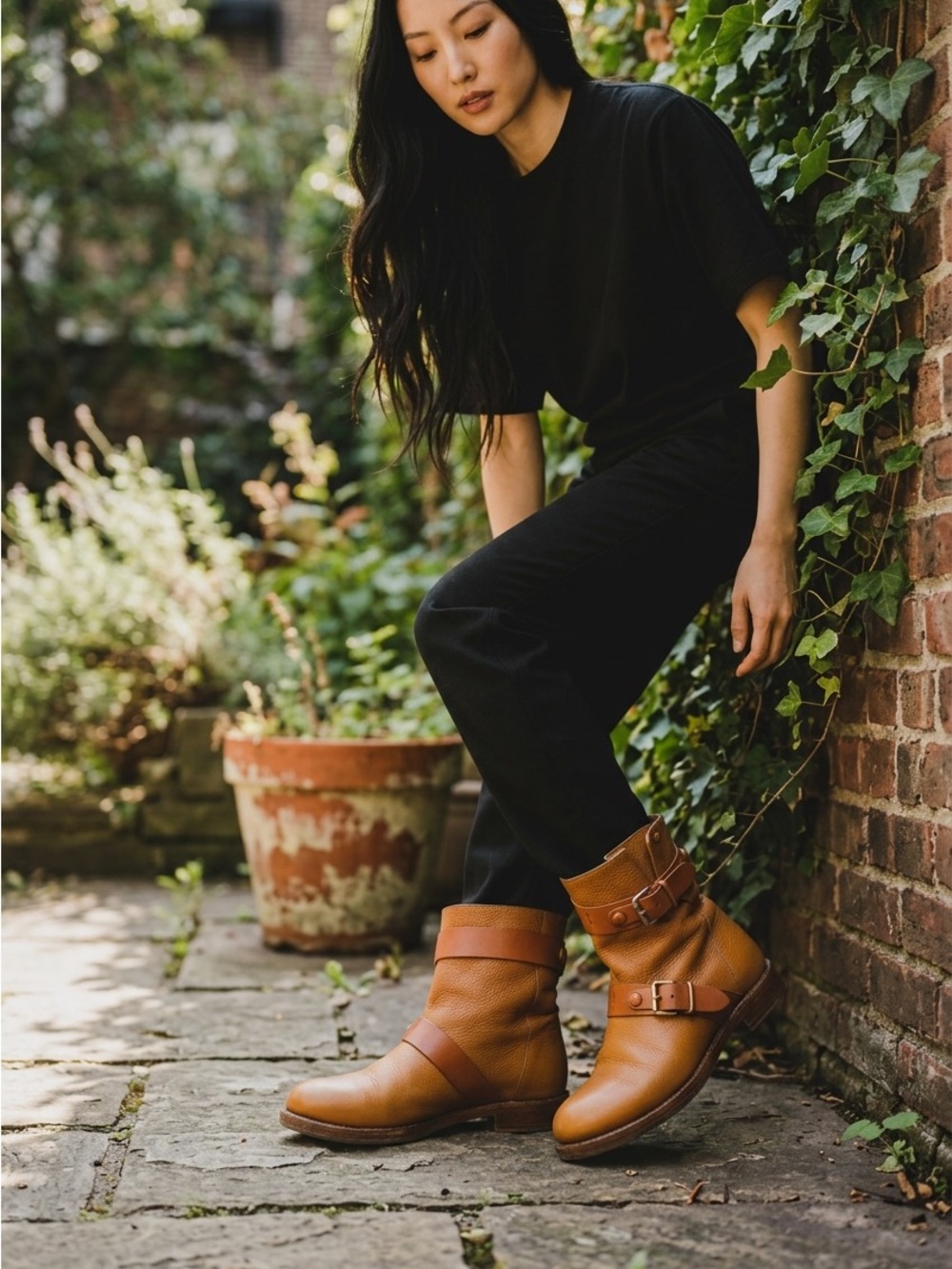 Chloe Vintage Leather Ankle Boots